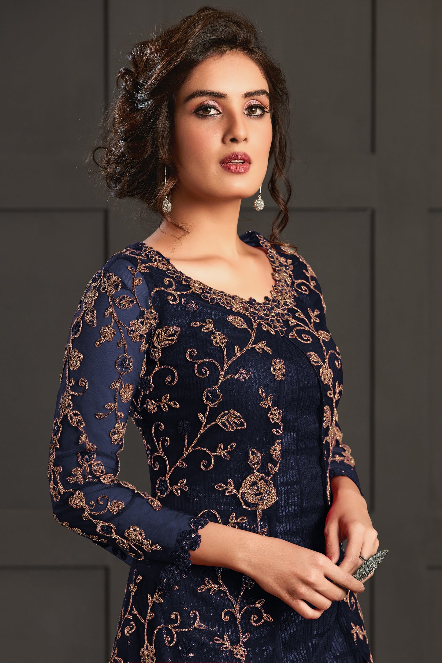 semi stitch / navy blue