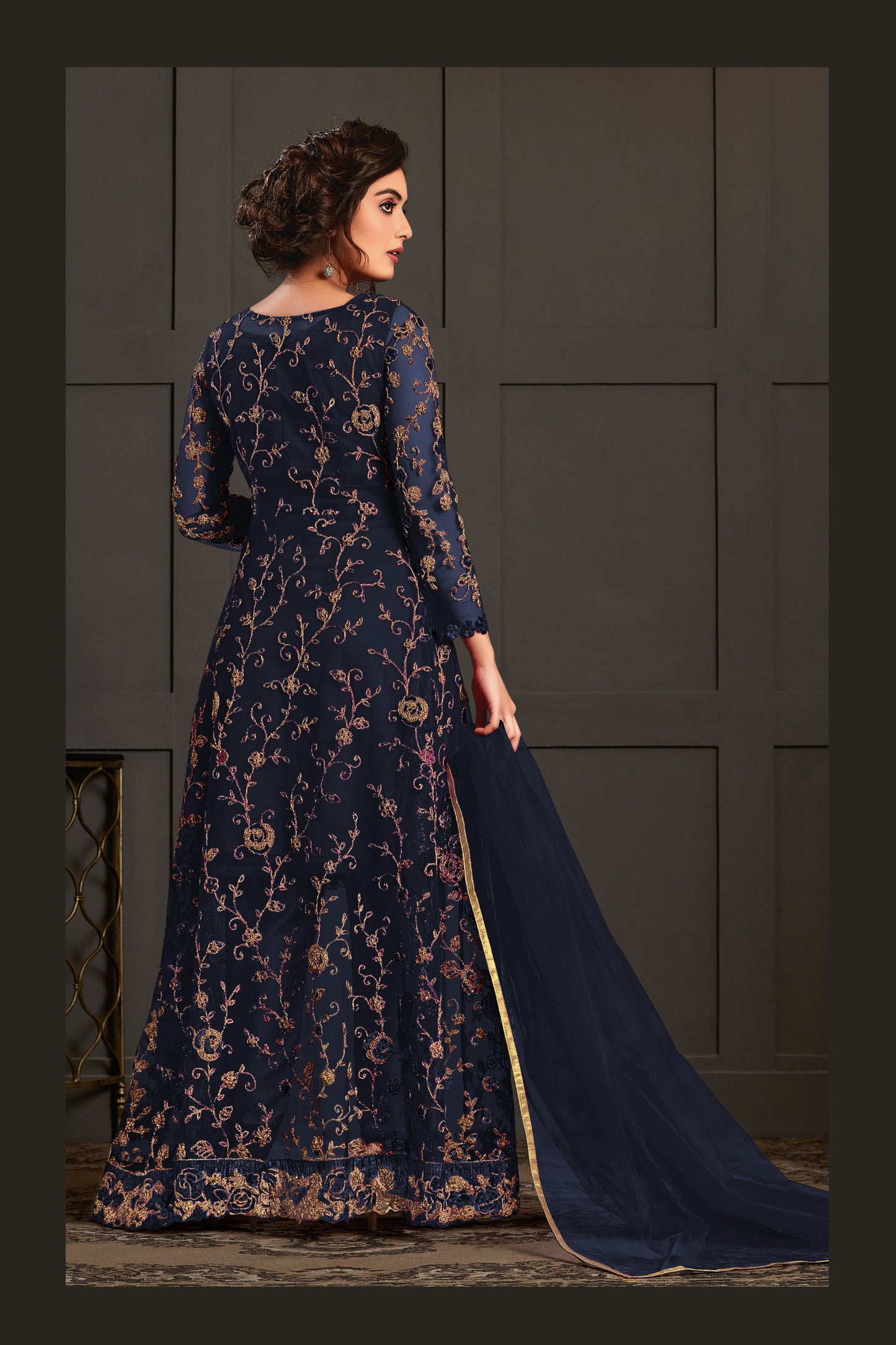 semi stitch / navy blue