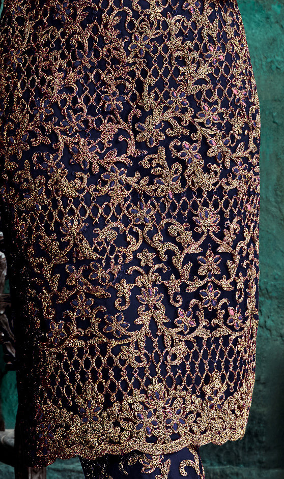 semi stitch / navy blue