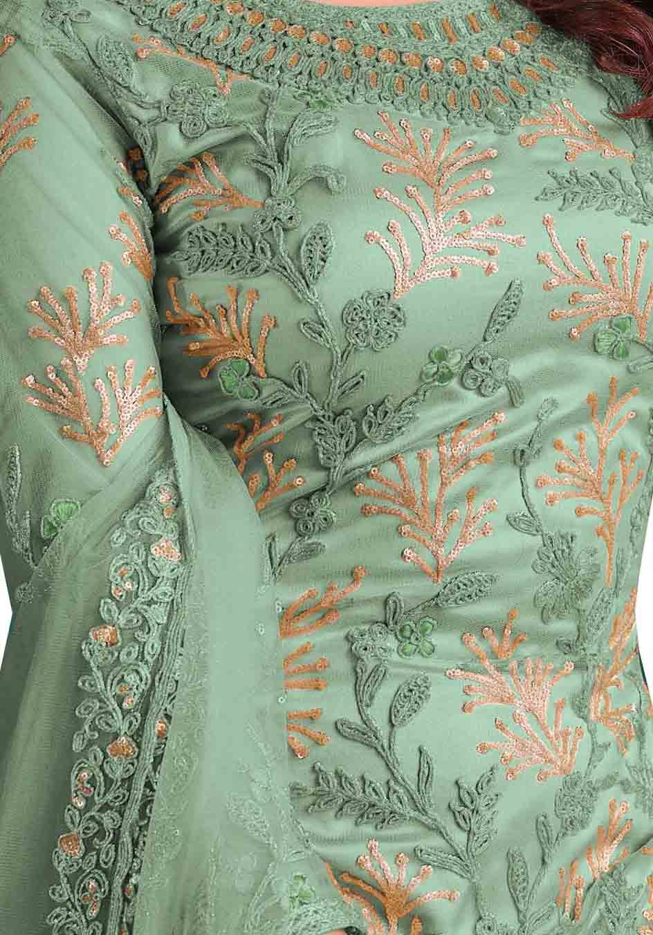 semi stitch / green