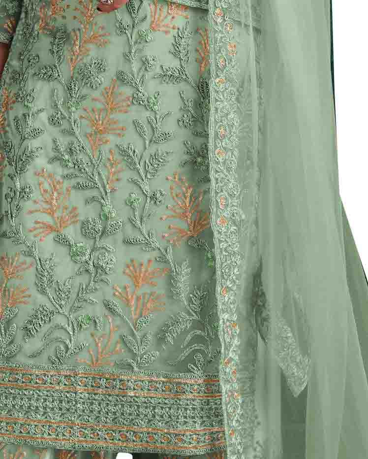 semi stitch / green