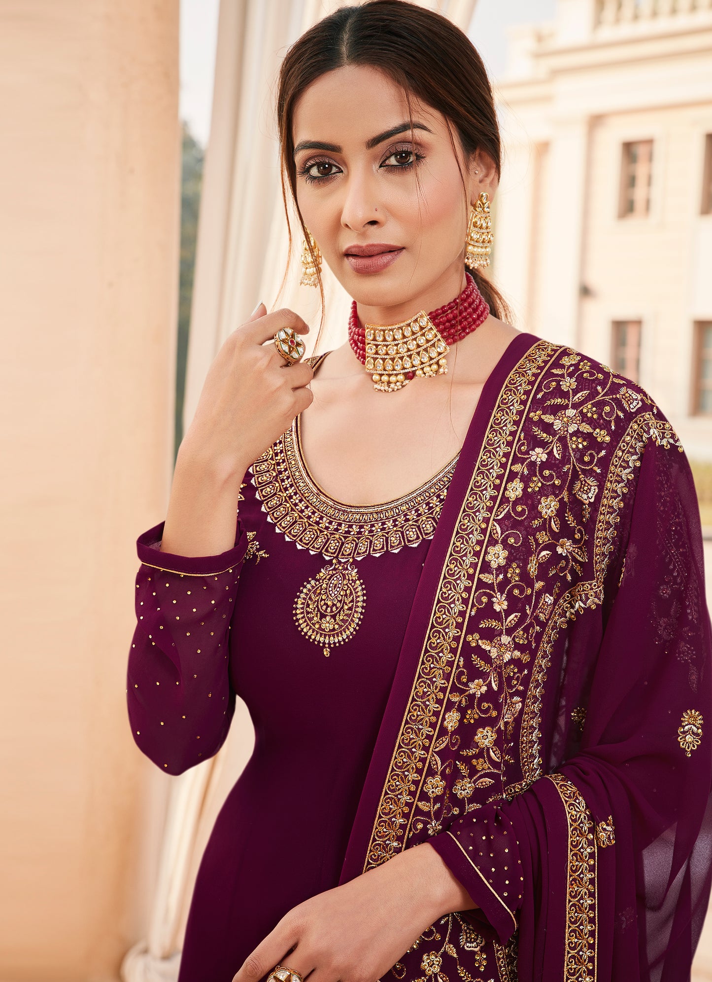 semi stitch / purple