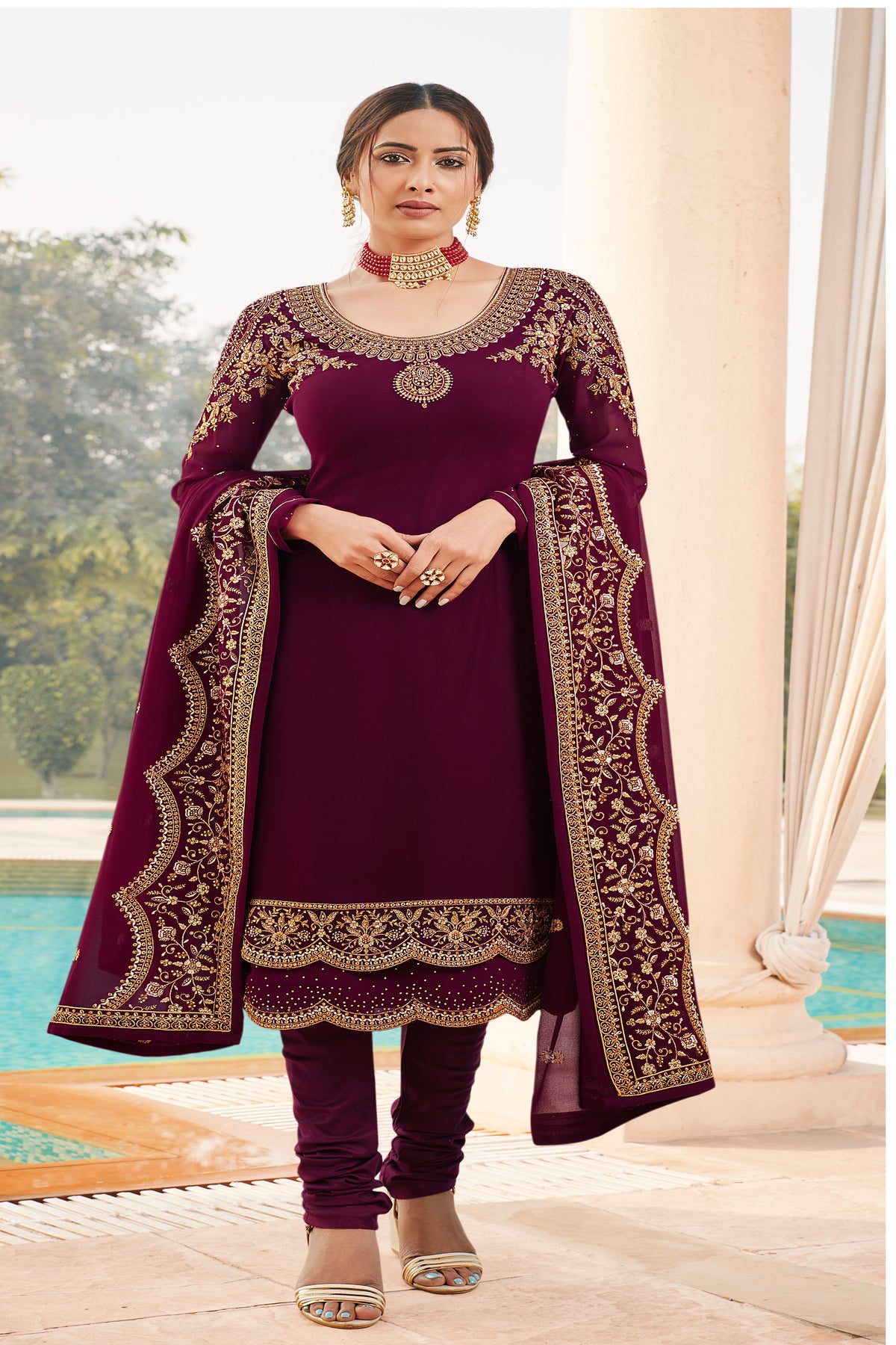 semi stitch / purple