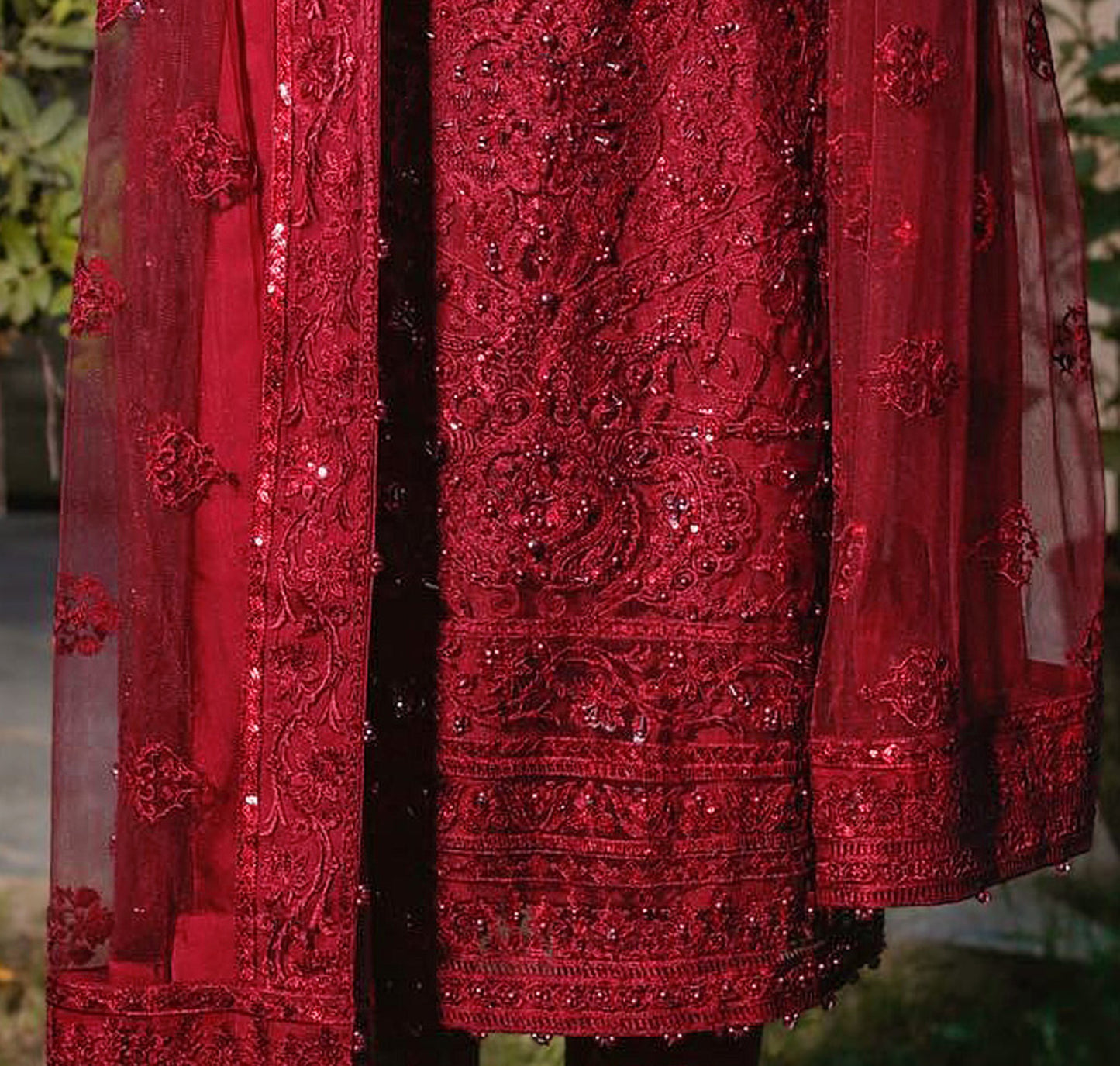 semi stitch / maroon