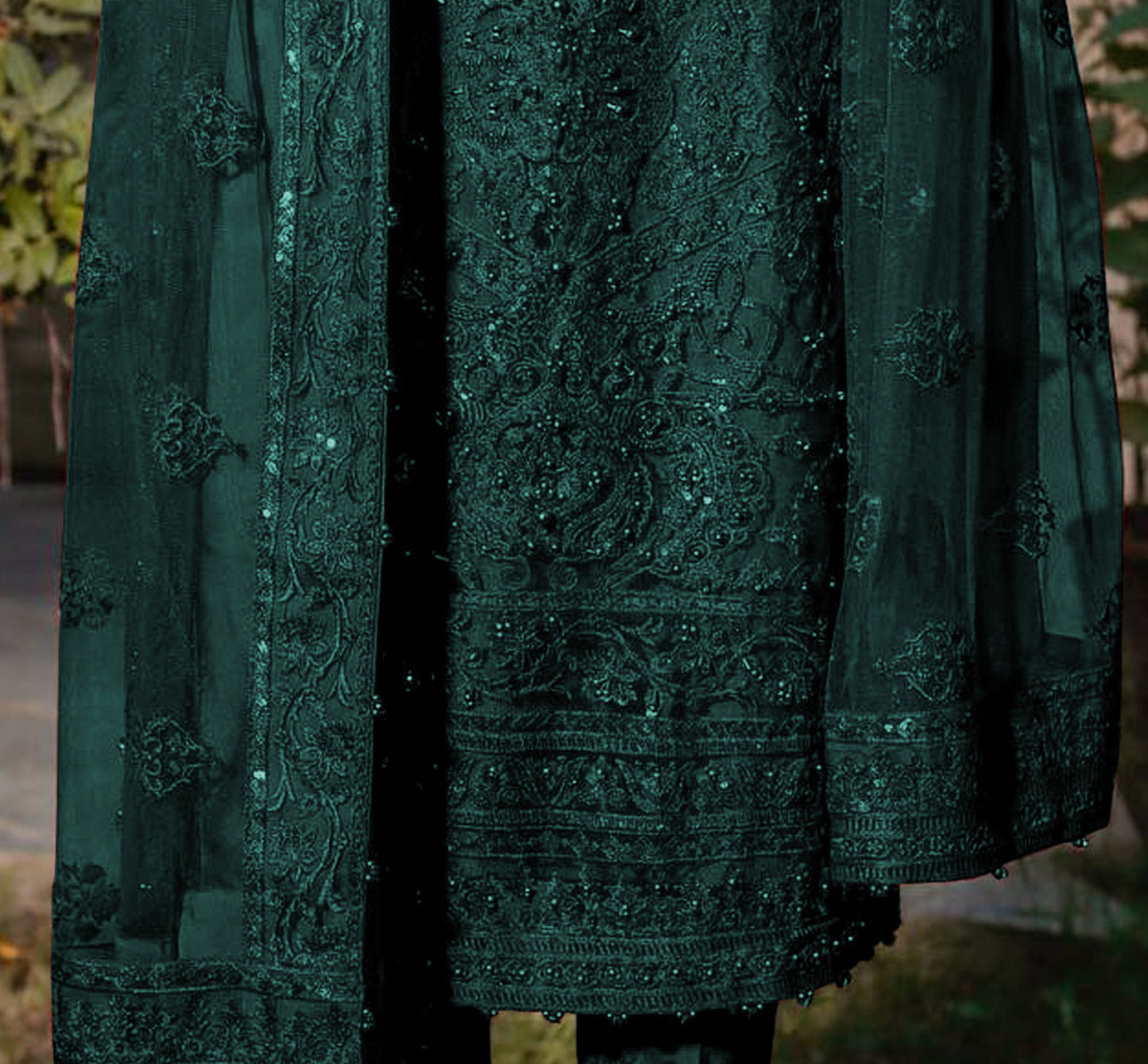 semi stitch / bottel green