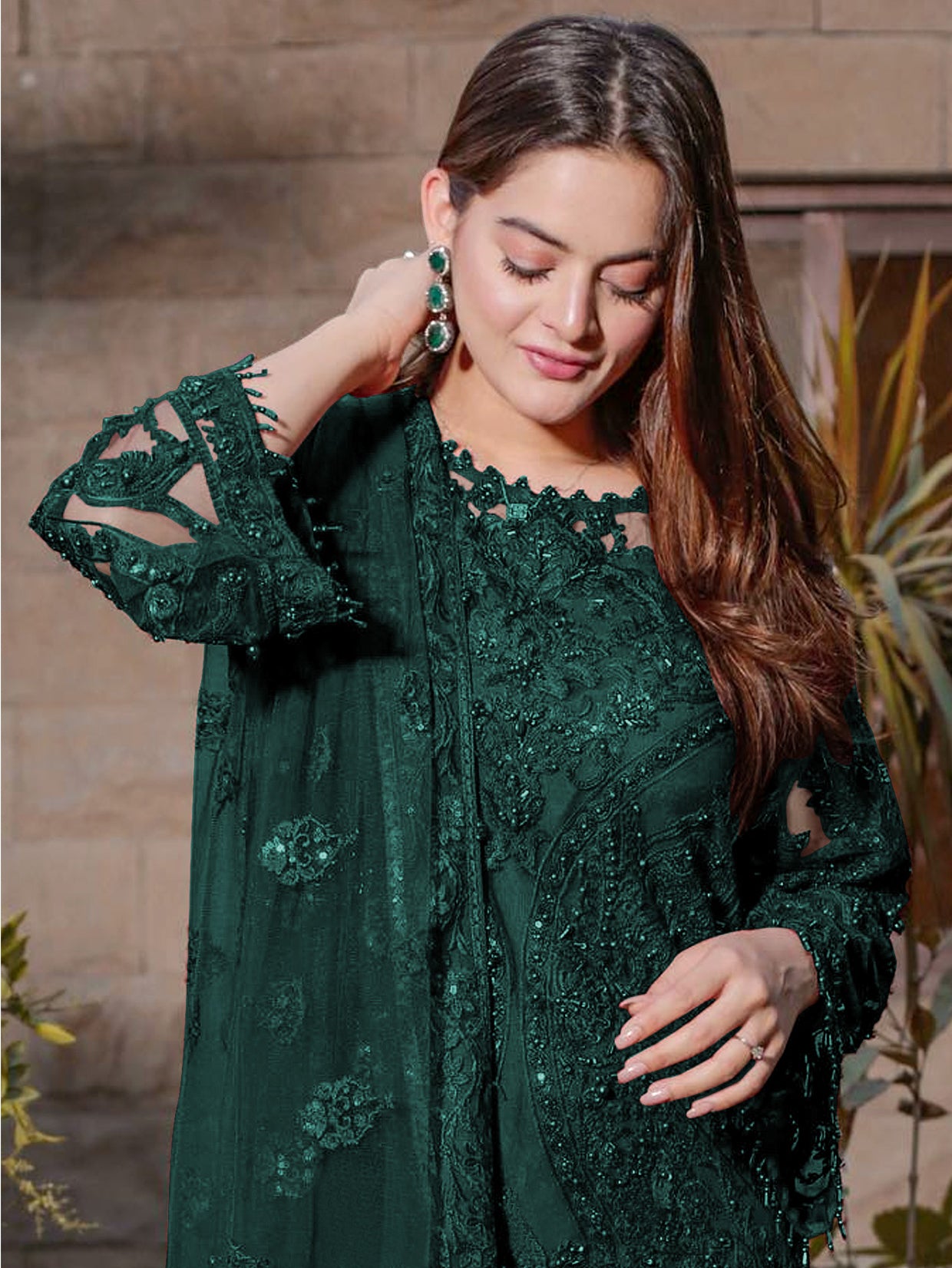 semi stitch / bottel green