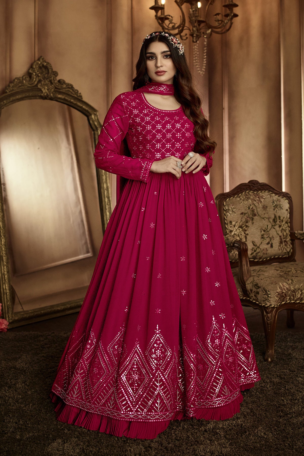 semi stitch / rani pink