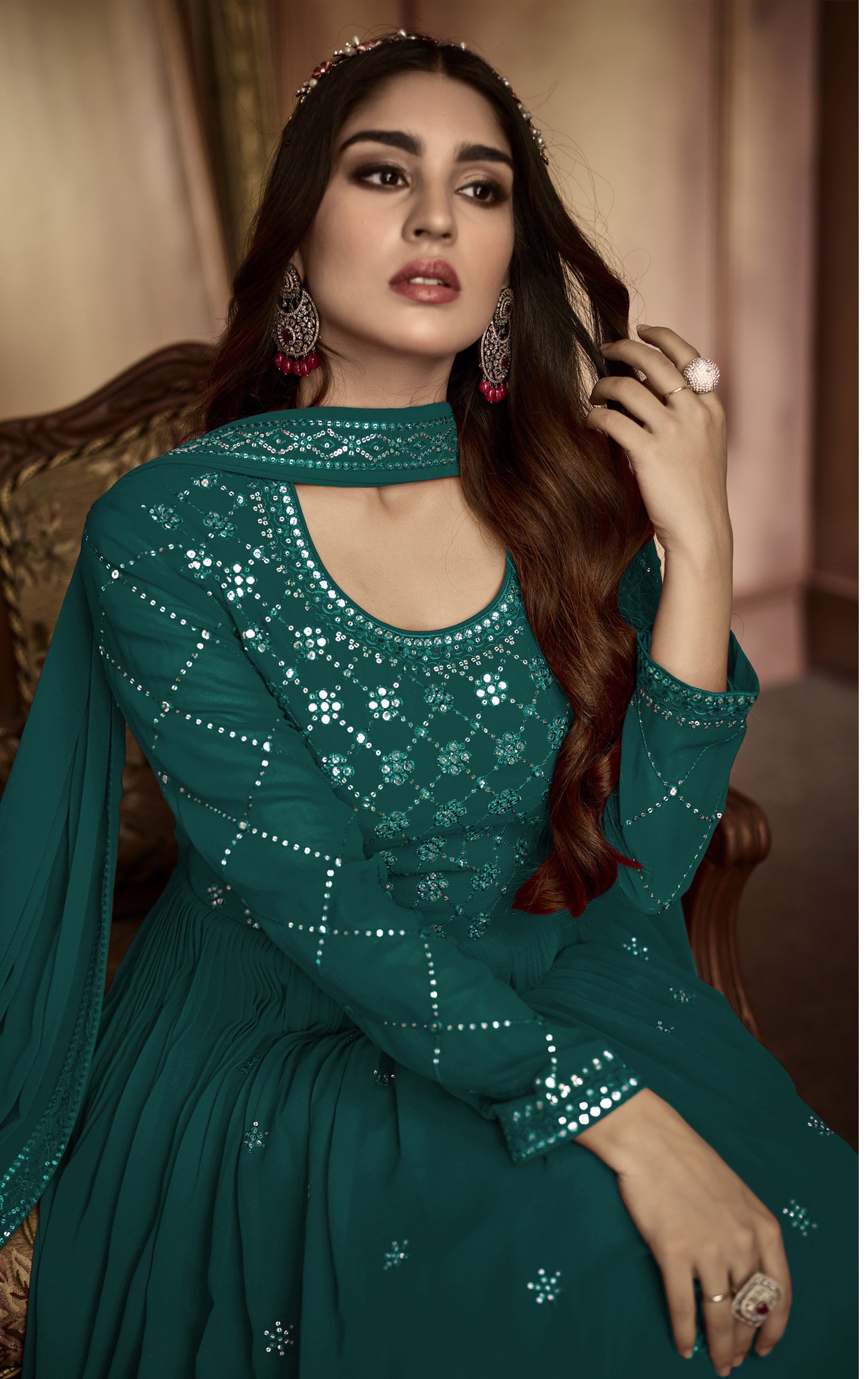 semi stitch / bottel green