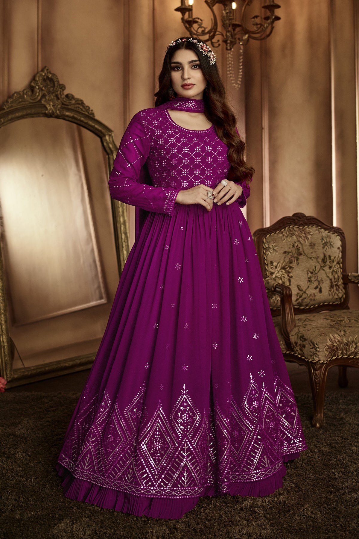 semi stitch / purple