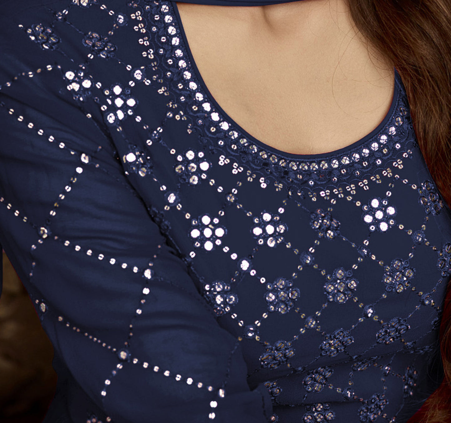 semi stitch / navy blue