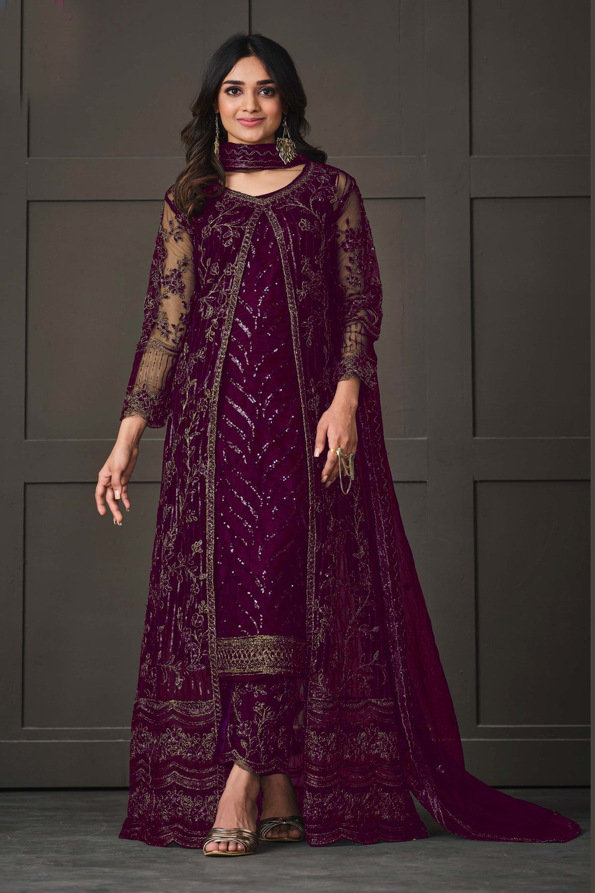 semi stitch / wine