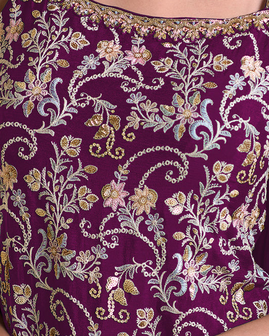 semi stitch / purple