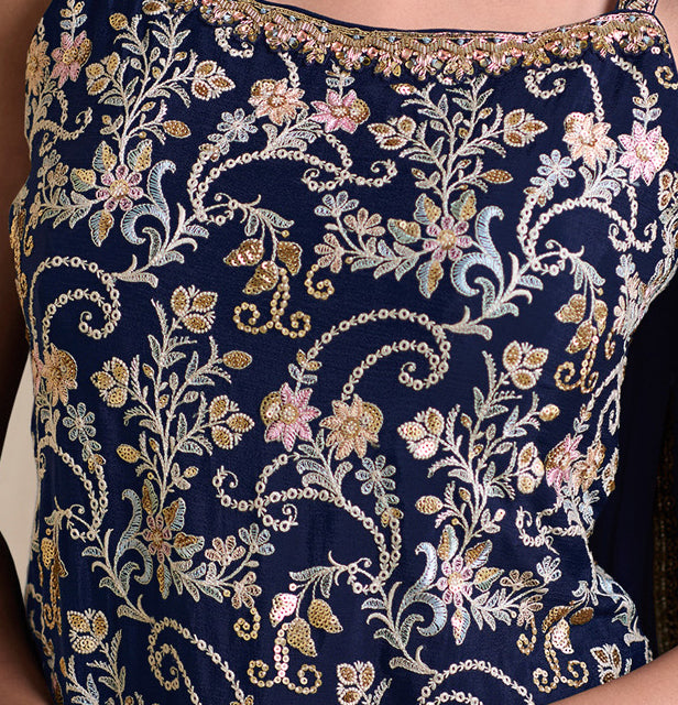 semi stitch / navy blue