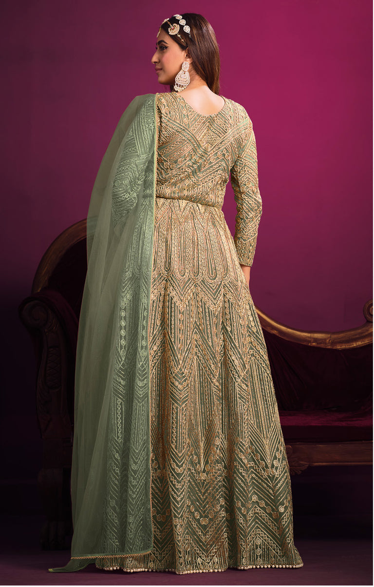 semi stitch / green