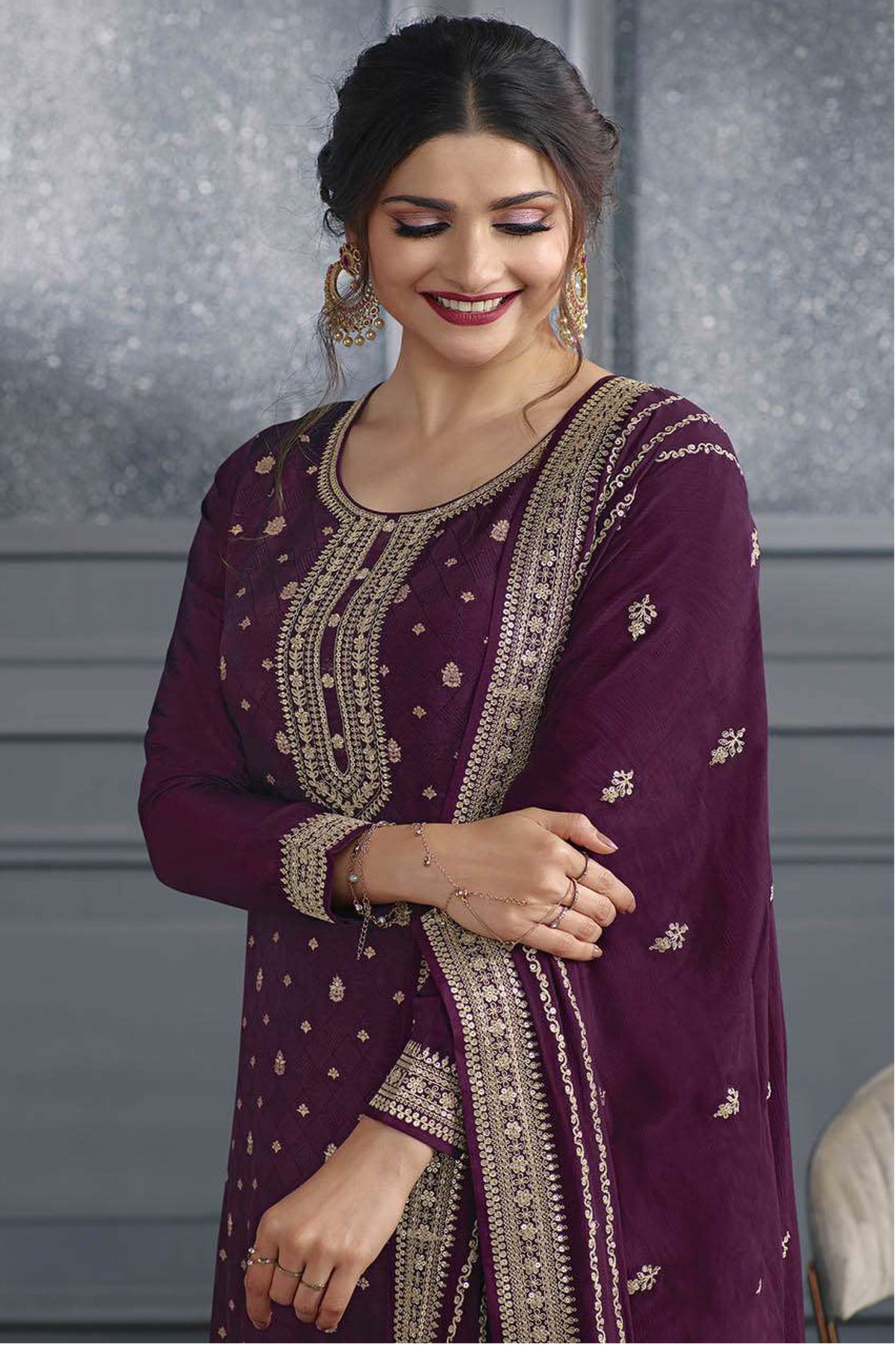 semi stitch / purple