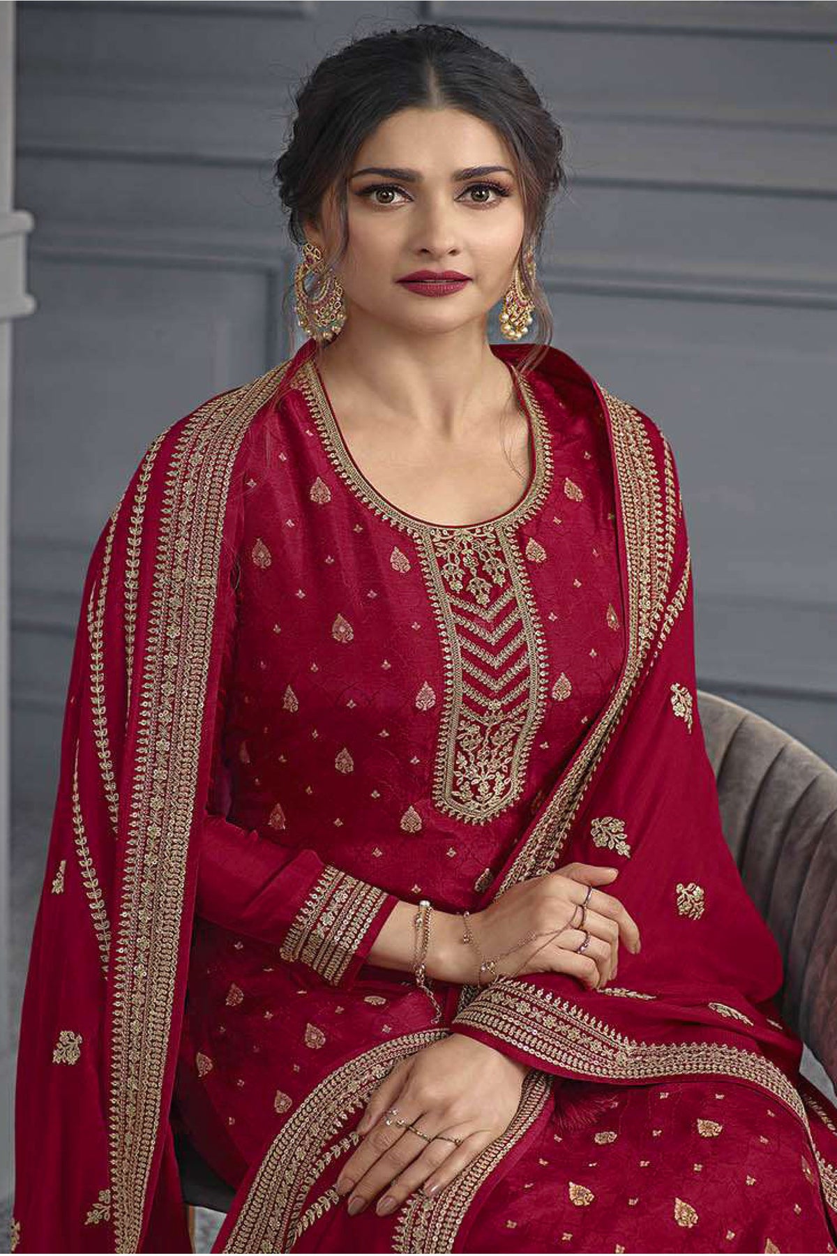 semi stitch / red