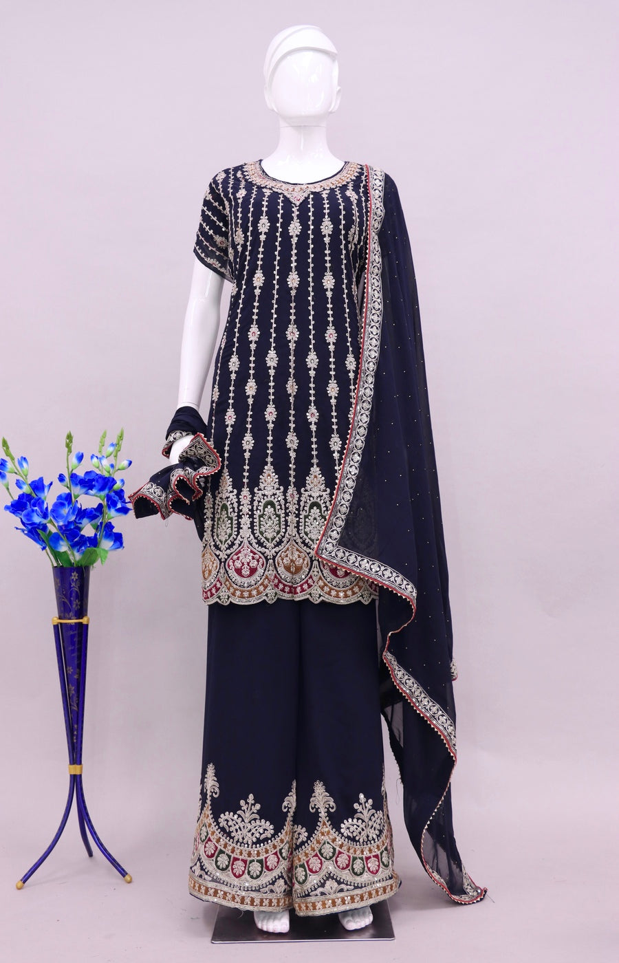 semi stitch / navy blue