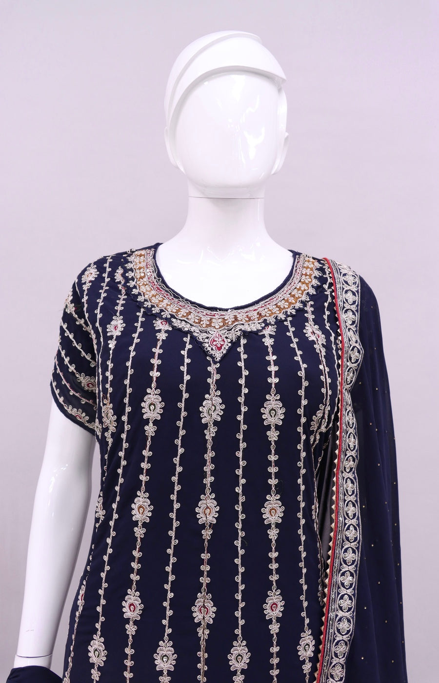 semi stitch / navy blue