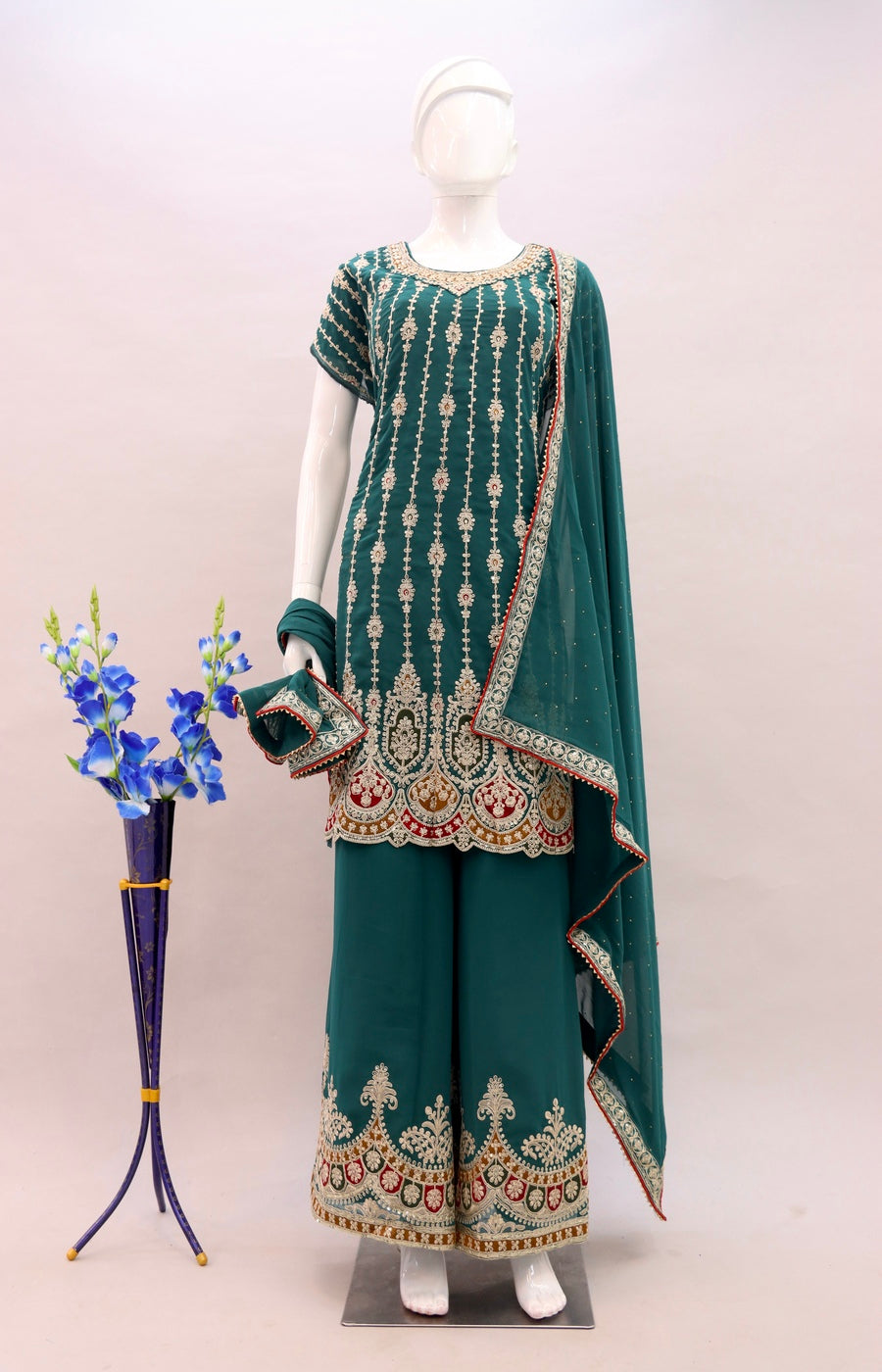 semi stitch / bottel green