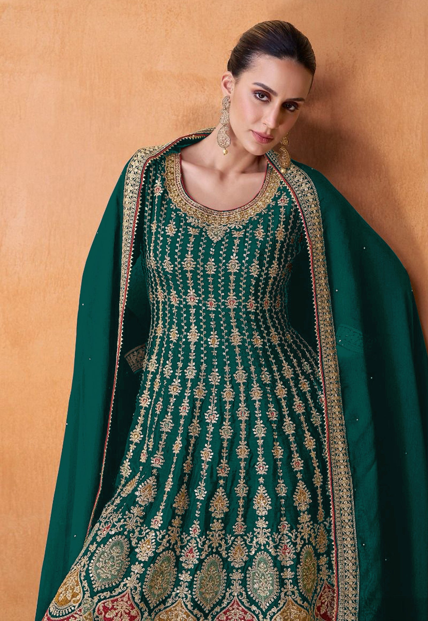 semi stitch / bottel green