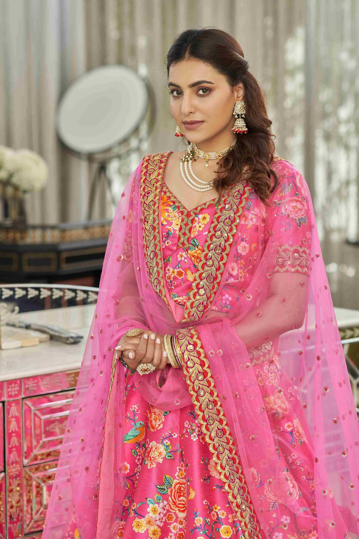 semi stitch / rani pink