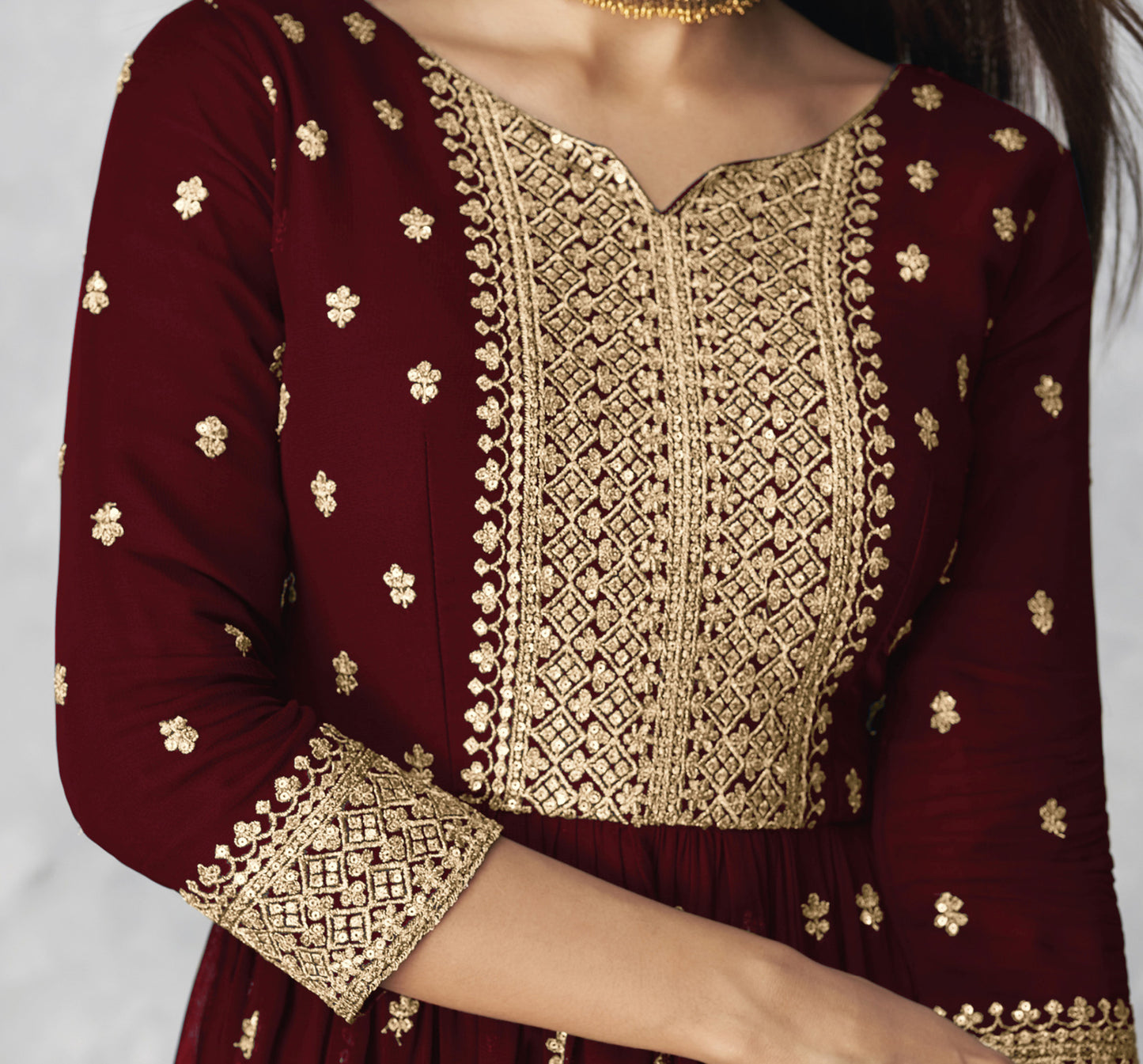semi stitch / maroon