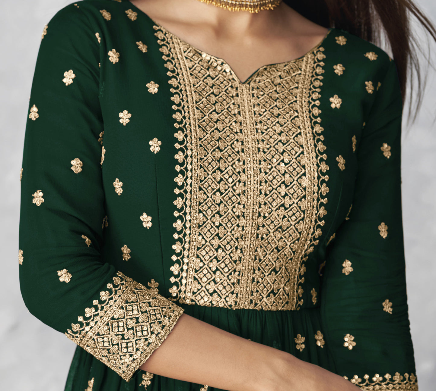 semi stitch / dark green