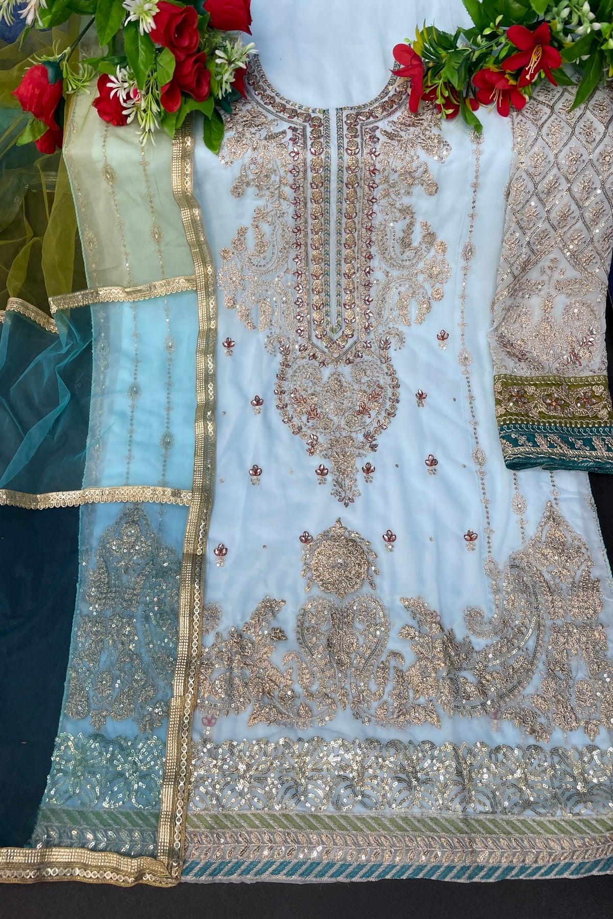 semi stitch / light-sky blue
