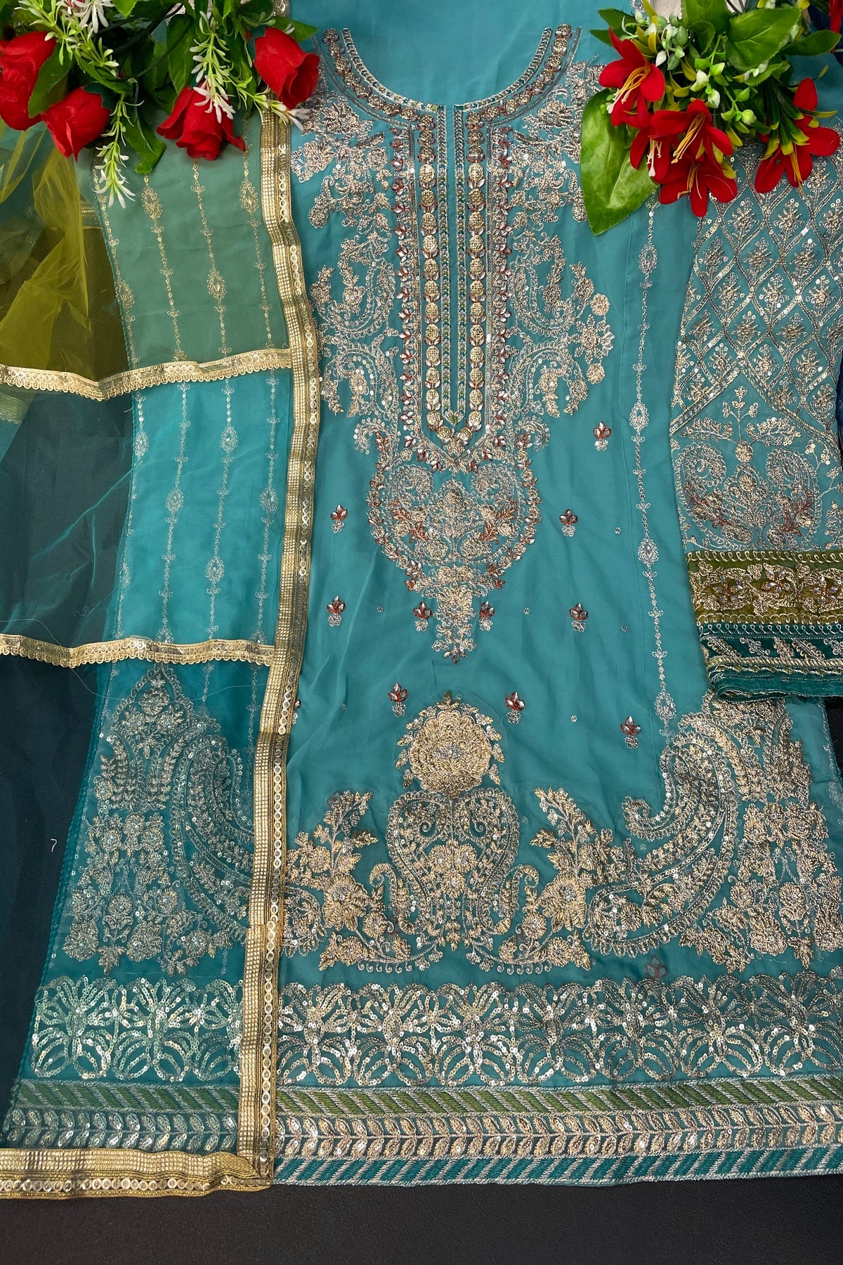 semi stitch / bottel green