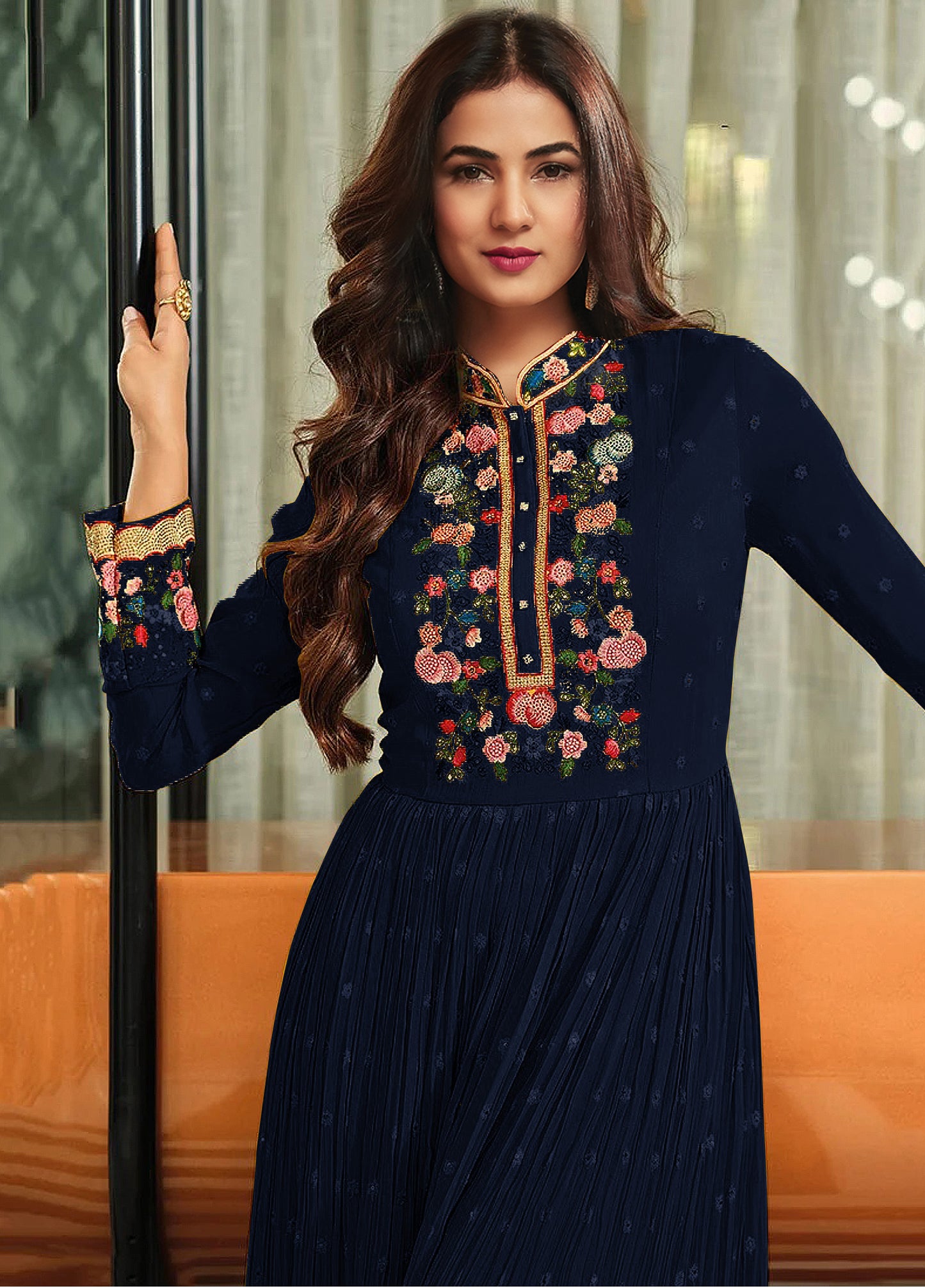 semi stitch / navy blue