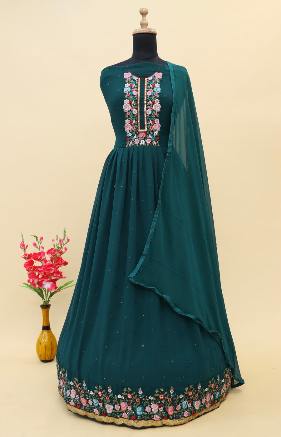 semi stitch / bottel green