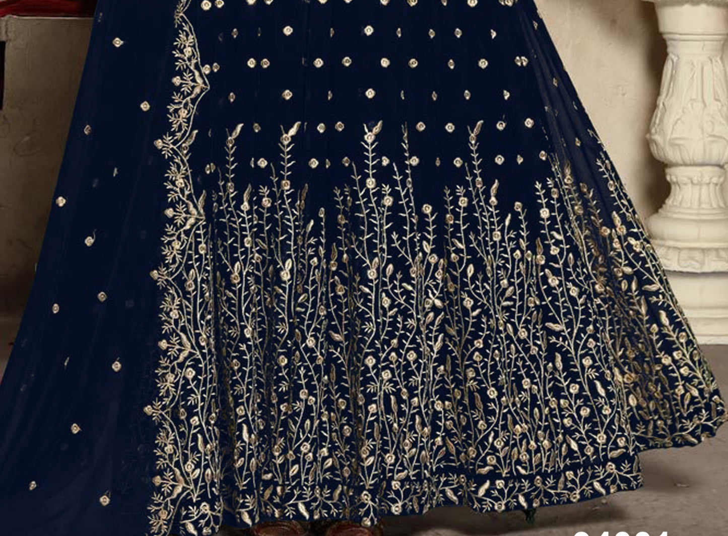 semi stitch / navy blue
