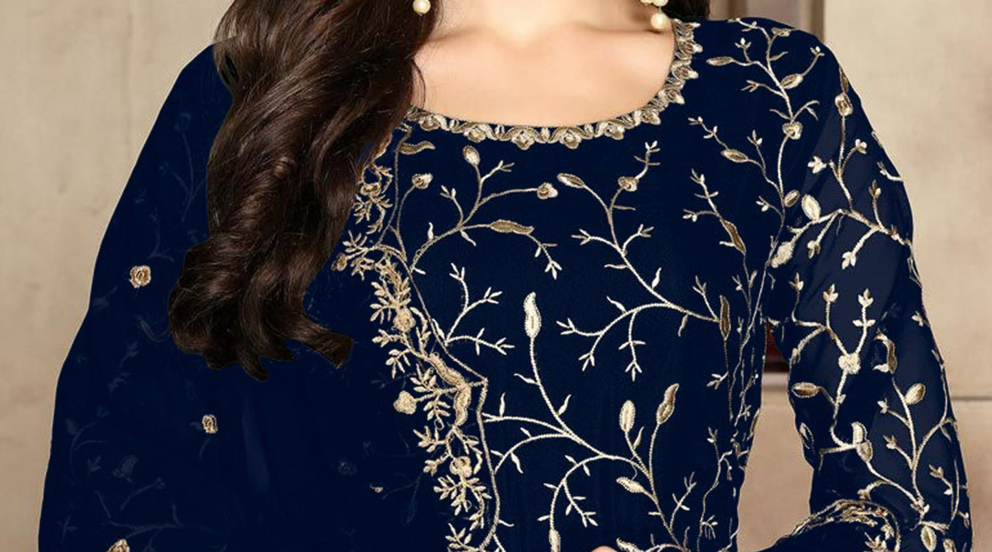 semi stitch / navy blue
