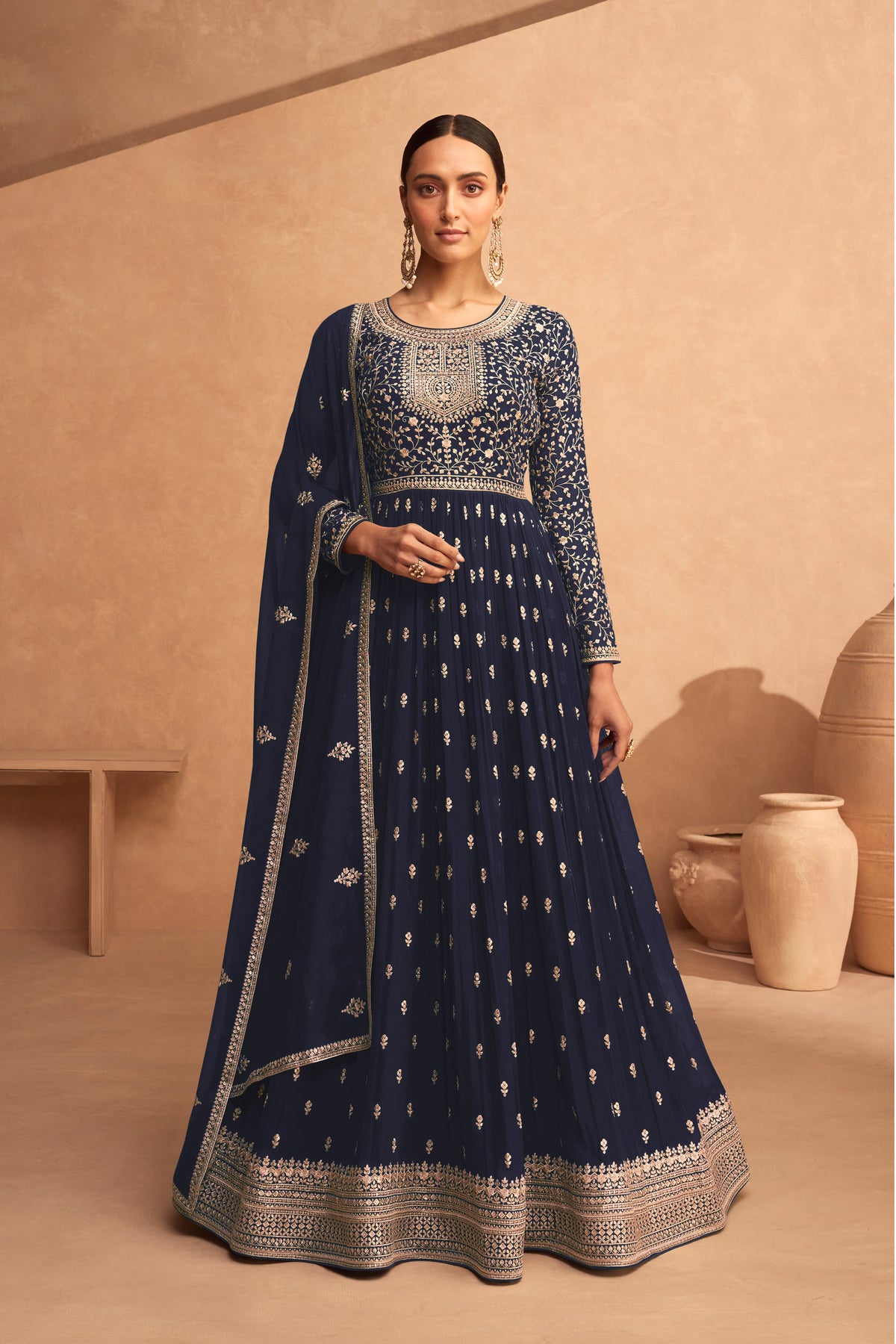 semi stitch / navy blue
