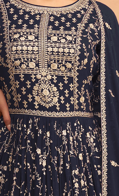 semi stitch / navy blue