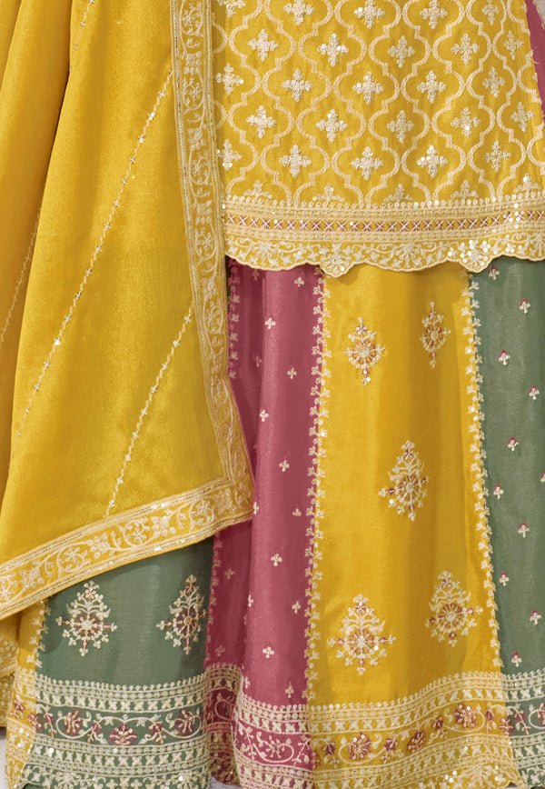 semi stitch / yellow