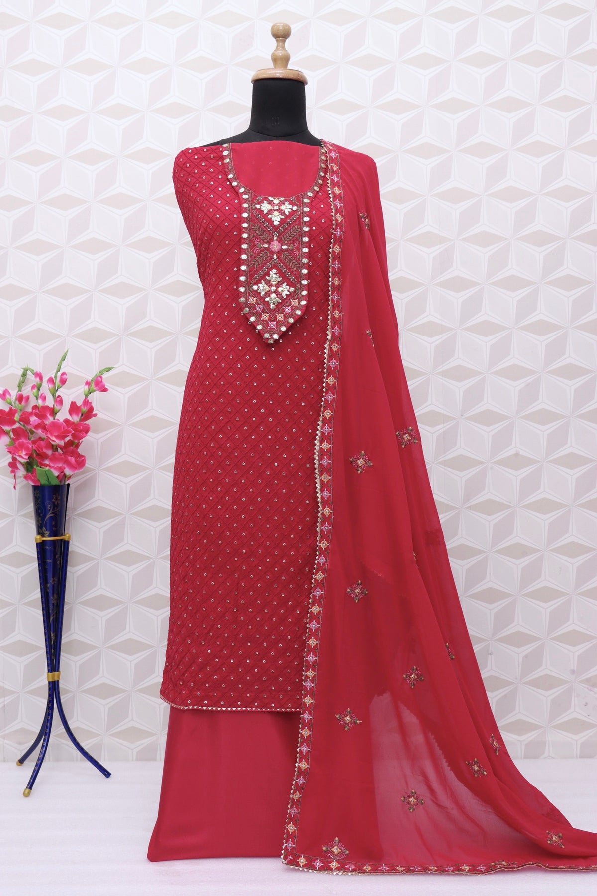 semi stitch / rani pink