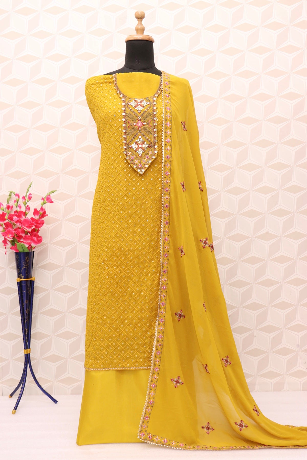 semi stitch / yellow