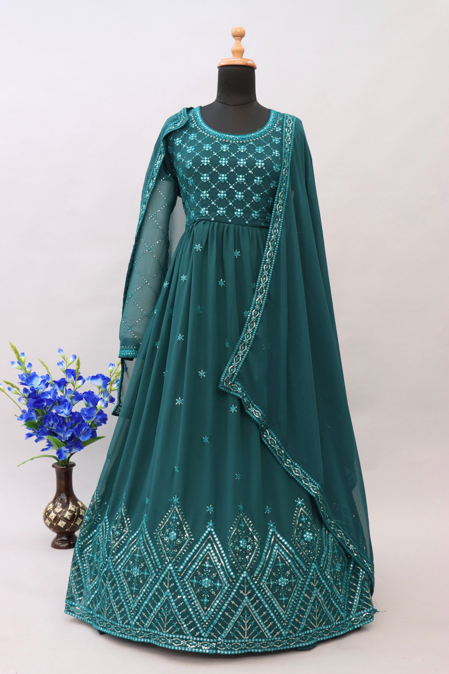 semi stitch / bottel green