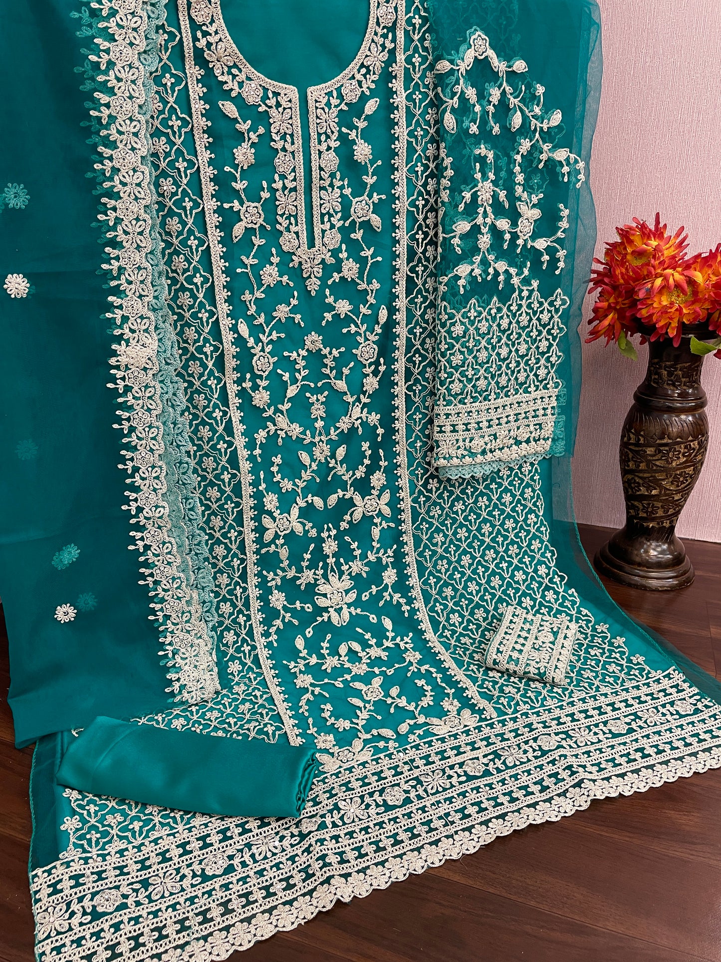 semi stitch / bottel green