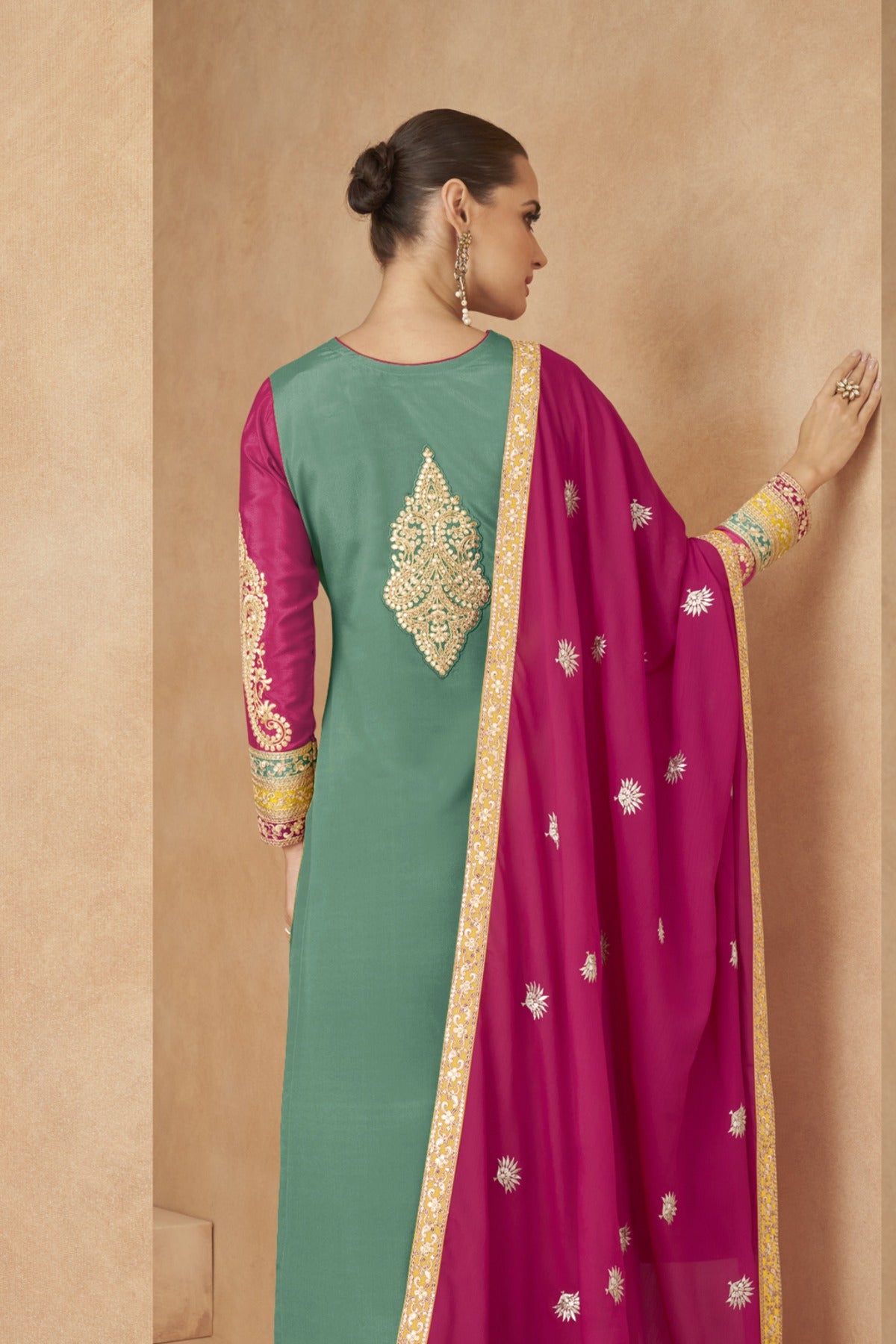 semi stitch / green