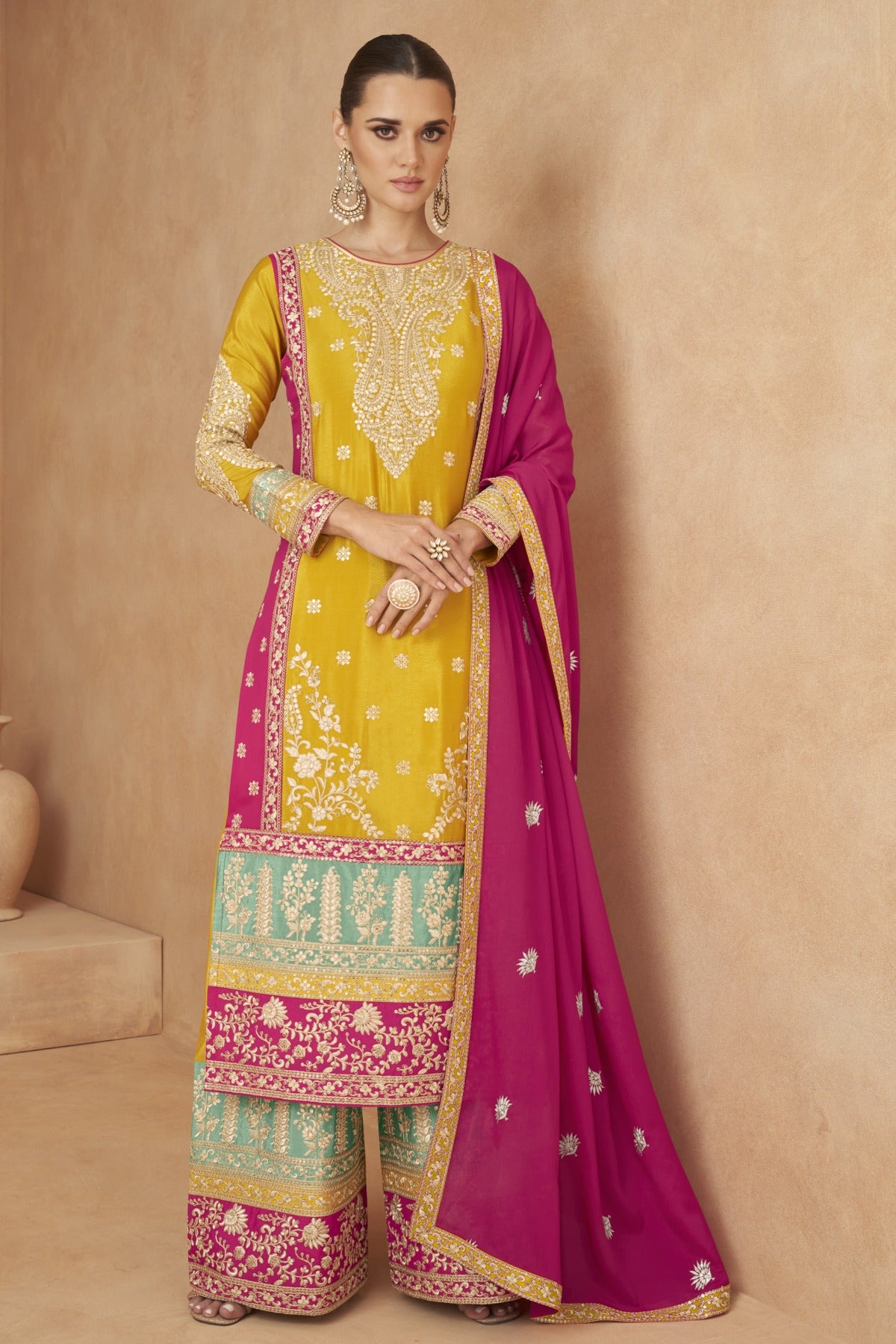 semi stitch / yellow