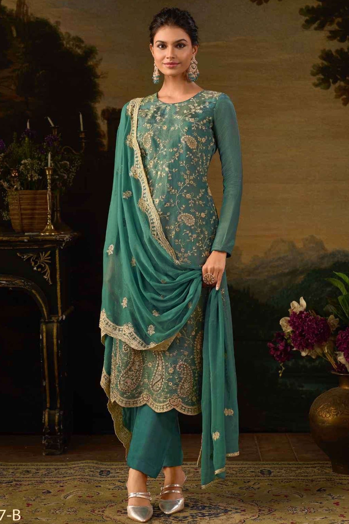 semi stitch / green