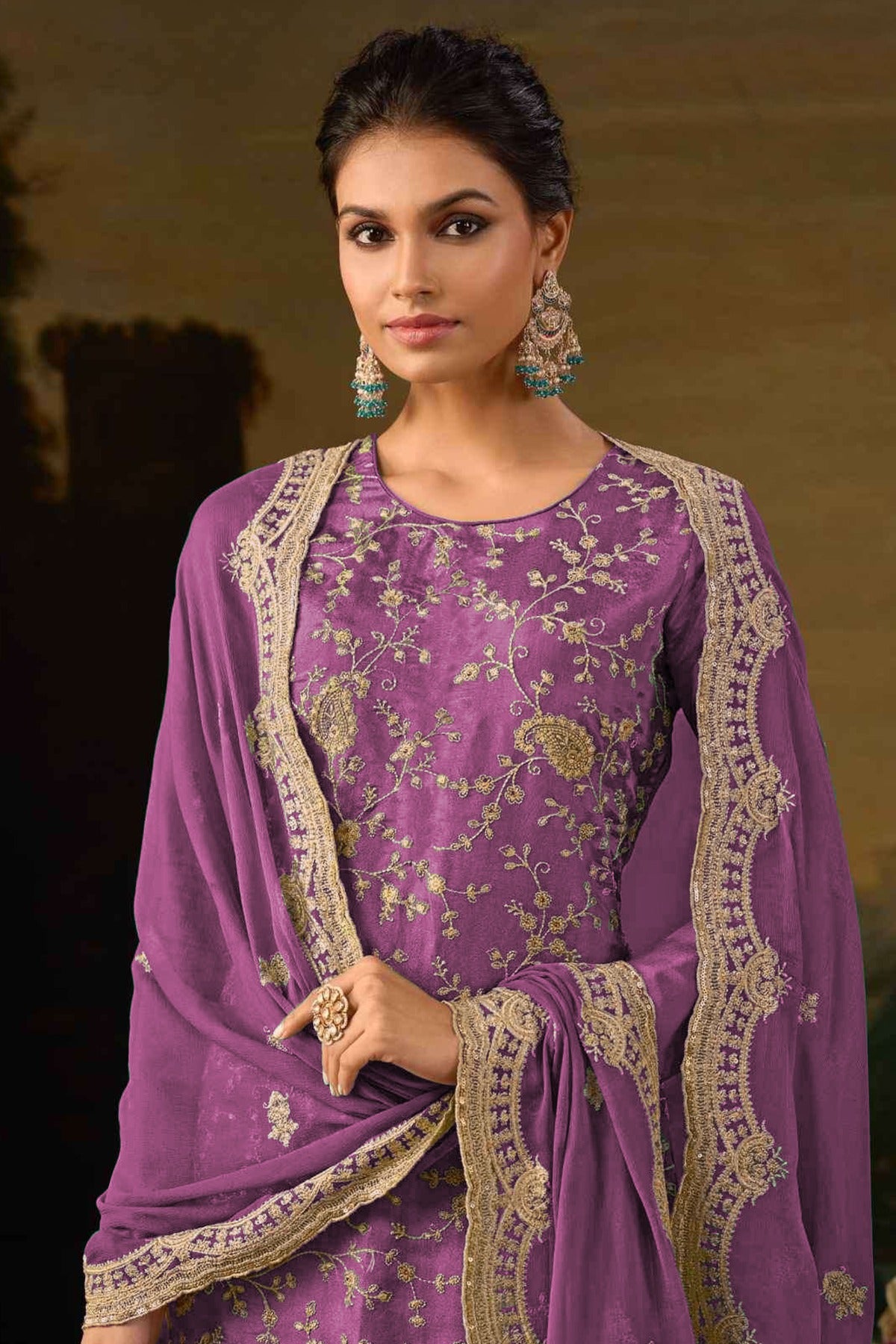 semi stitch / purple