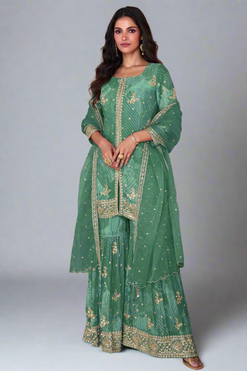 semi stitch / dark green