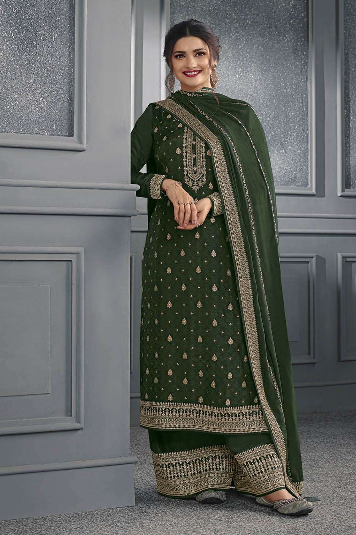 semi stitch / dark green