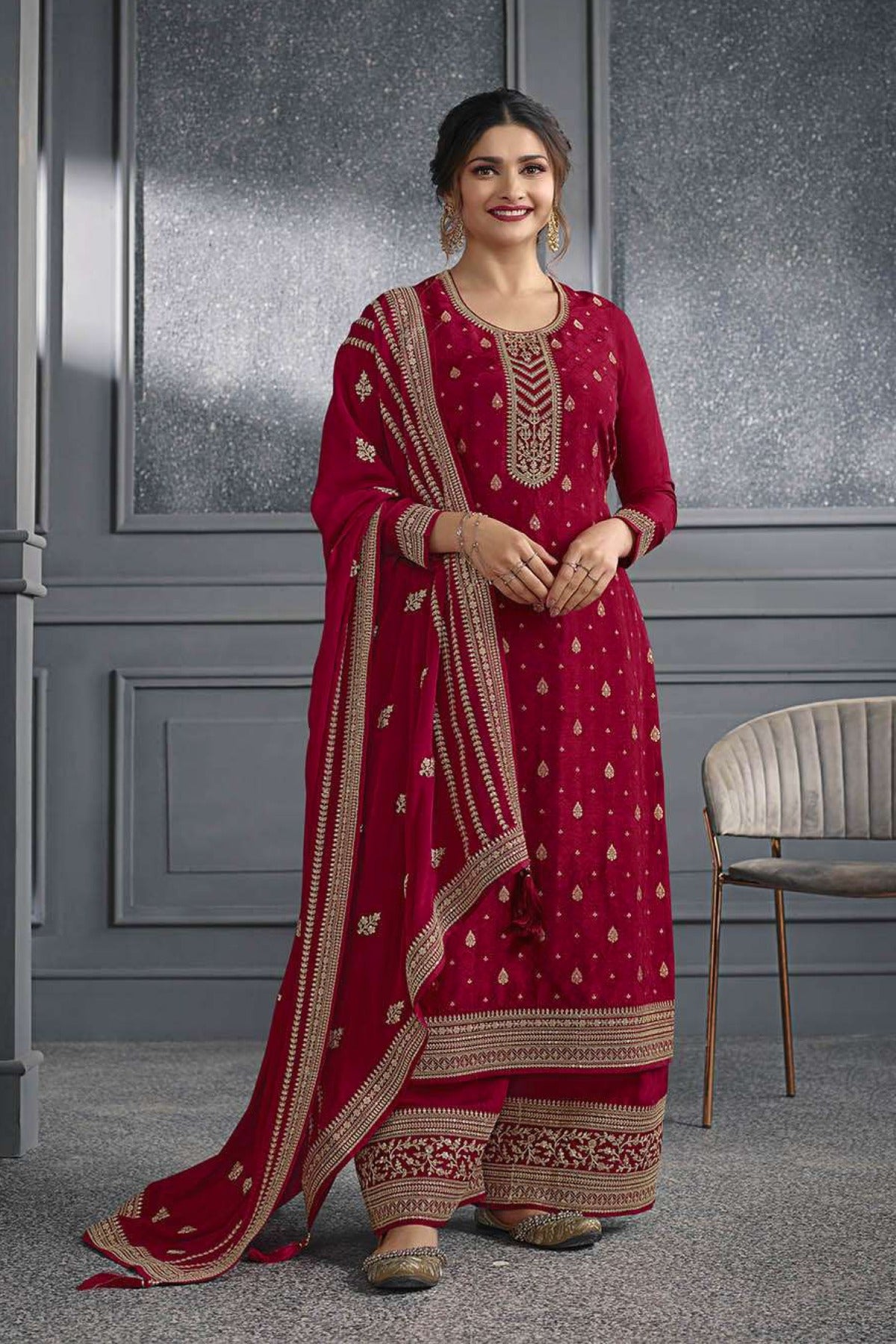 semi stitch / red