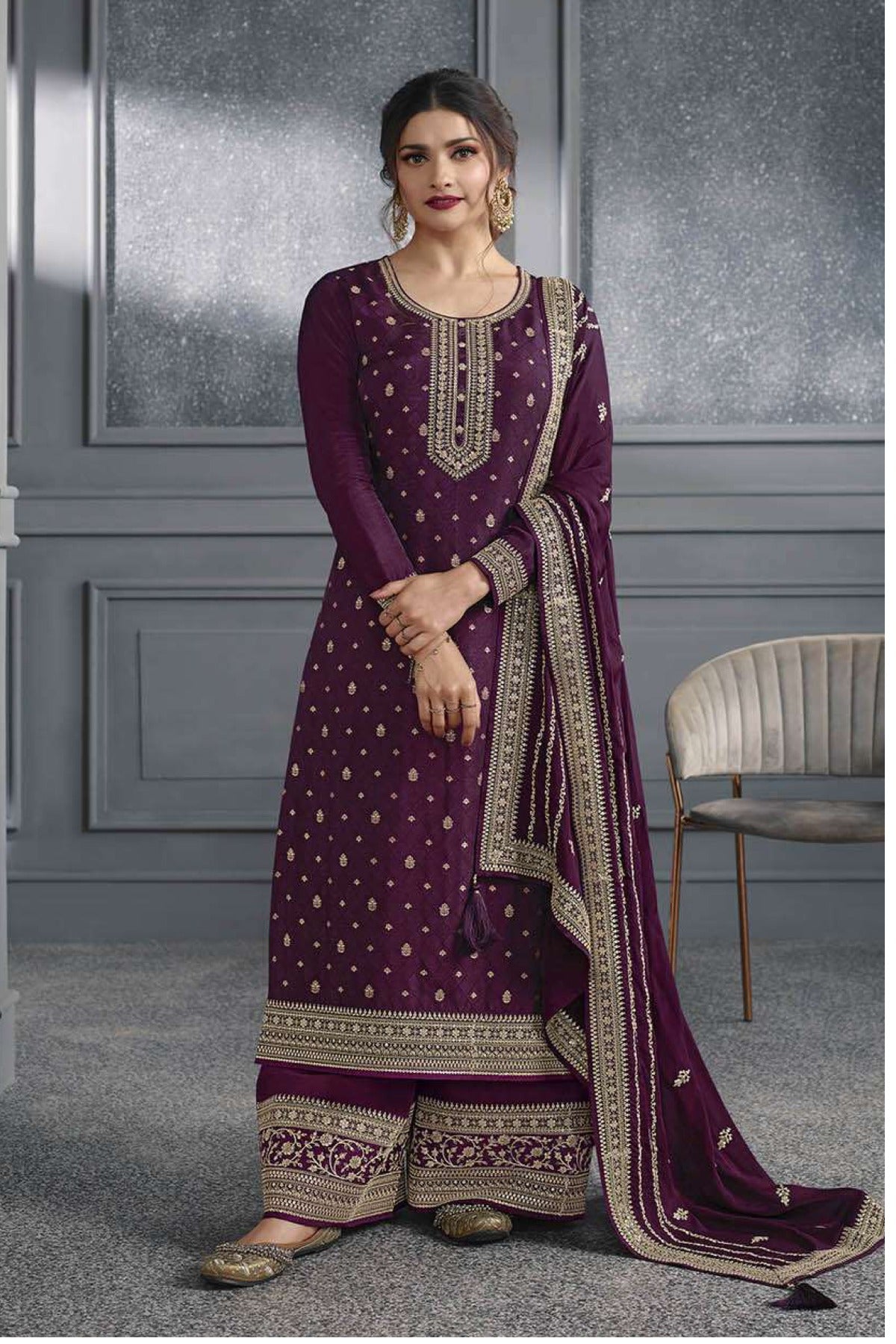 semi stitch / purple