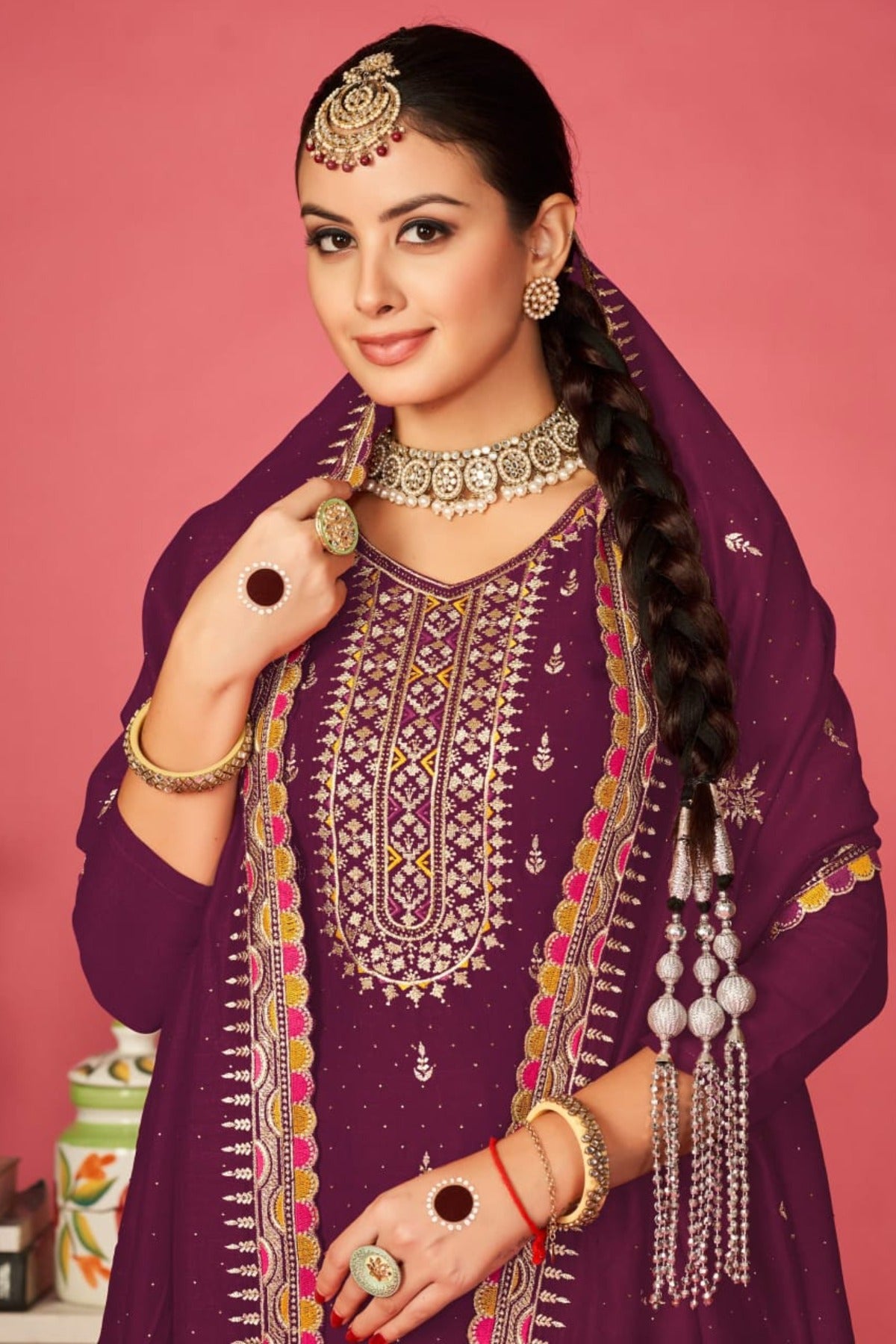 semi stitch / purple