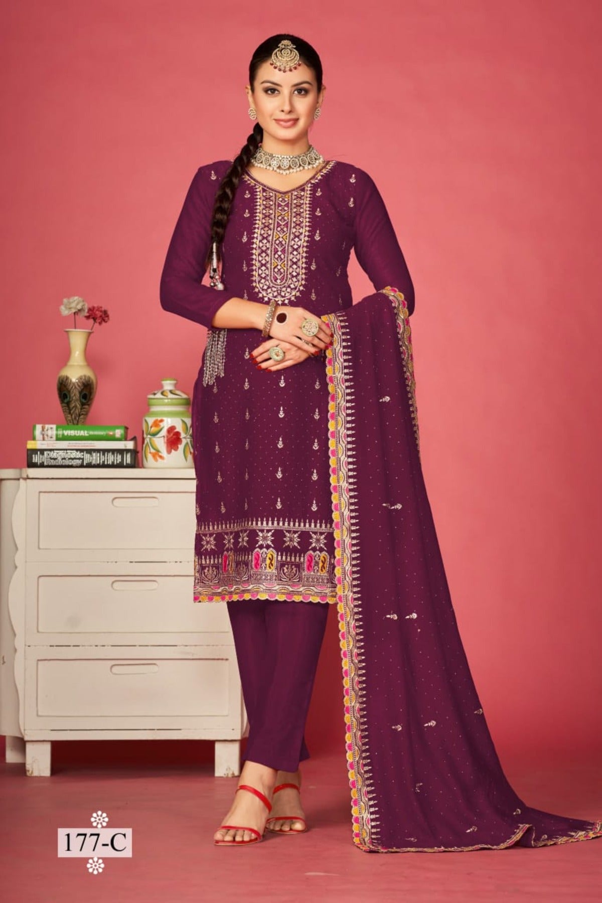 semi stitch / purple